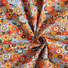 Tecido de algodão Cretone Flores multicor – jeans azul claro/laranja,  thumbnail number 3