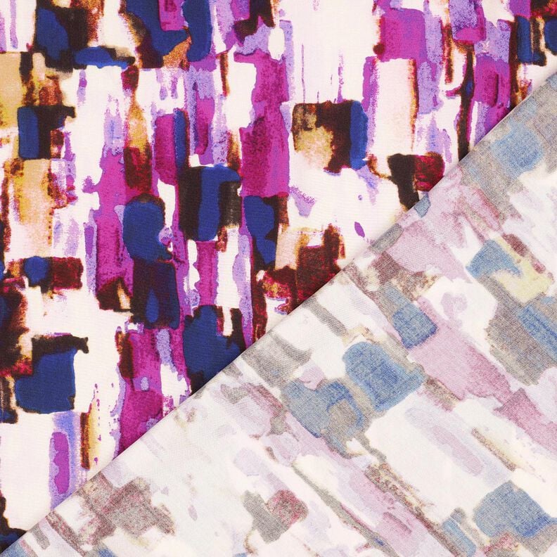 Tecido de viscose Pinceladas abstratas Impress&atilde;o digital &ndash; uva/&iacute;ndigo,  image number 4