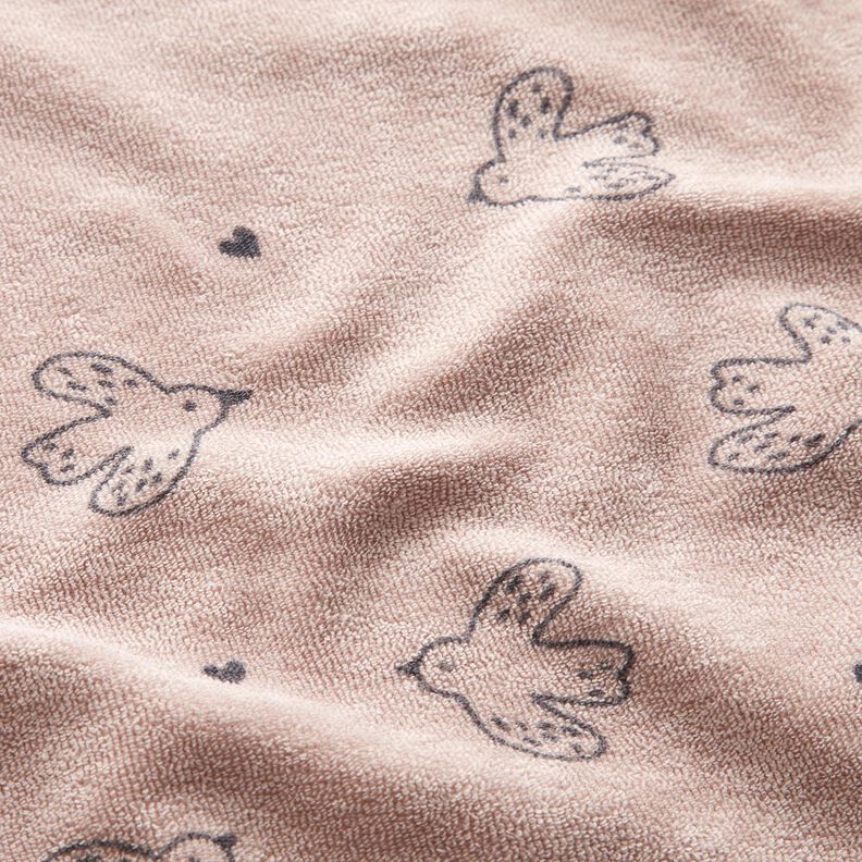 Tecido turco Jersey Passarinhos – rosa-velho claro,  image number 2