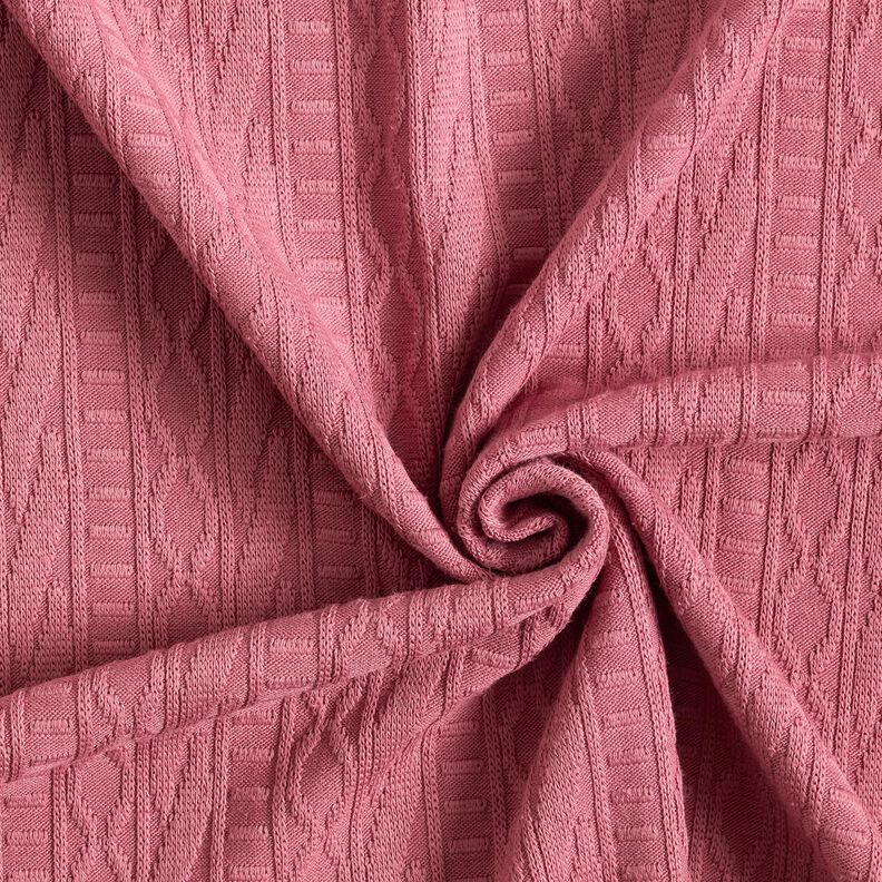 Jacquard Jersey Mistura de algodão Riscas ornamentadas – malva,  image number 3
