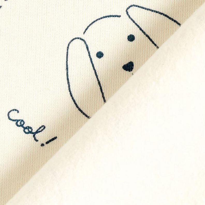 Sweatshirt cardada Focinhos de cão – branco sujo/azul-noite,  image number 4