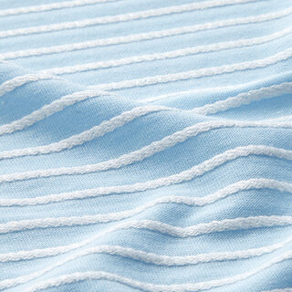 Malha fina Fita de cordão – azul claro/branco, 