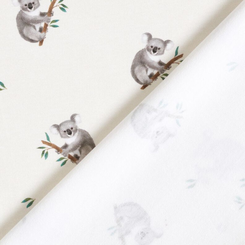 GOTS Jersey de algodão Coala Impressão Digital – marfim,  image number 4