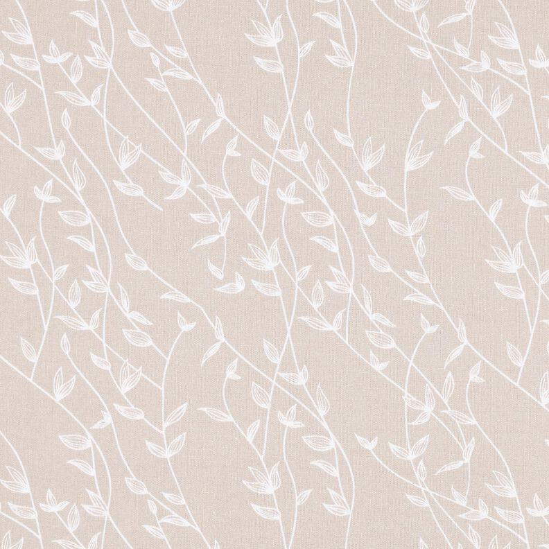 Popelina de algodão Gavinha folhas – cinzento-névoa,  image number 1