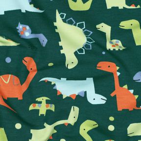 Sweat de verão Dinossauros | Poppy Fabrics – pinheiro azul/verde claro, 