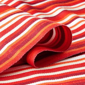 Outdoor Tecido para espreguiçadeiras Riscas longitudinais 45 cm – vermelho/laranja, 