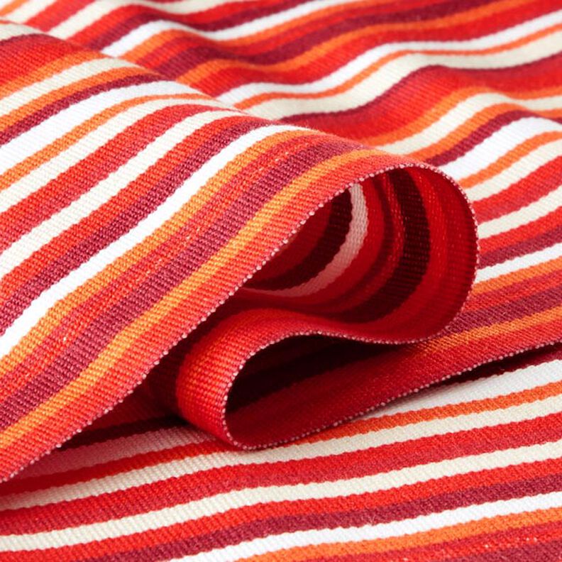 Outdoor Tecido para espreguiçadeiras Riscas longitudinais 45 cm – vermelho/laranja,  image number 2