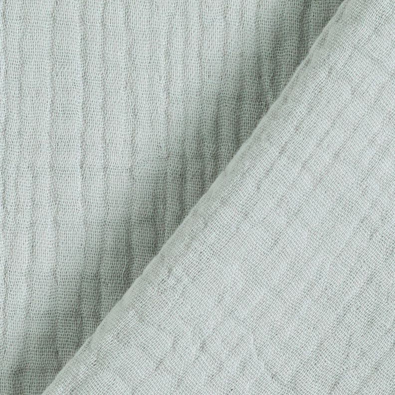 GOTS Musselina de algodão de três camadas – azul-pomba,  image number 5