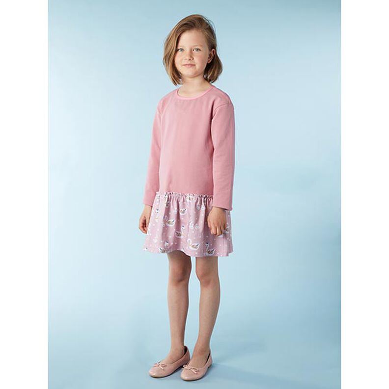 Terry francês simples liso – rosa-velho escuro,  image number 6