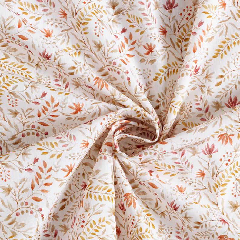 Popelina de algodão Sonho de flores Impressão Digital – branco/cobre,  image number 3