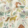 Musselina/ Tecido plissado duplo Animais da floresta Floral – branco sujo,  thumbnail number 2