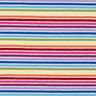 Jersey de algodão Riscas horizontais Arco-íris – branco/mistura de cores,  thumbnail number 1