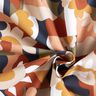 Tecido para decoração Meio linho Panamá Flores retro abstratas – branco/cobre,  thumbnail number 3