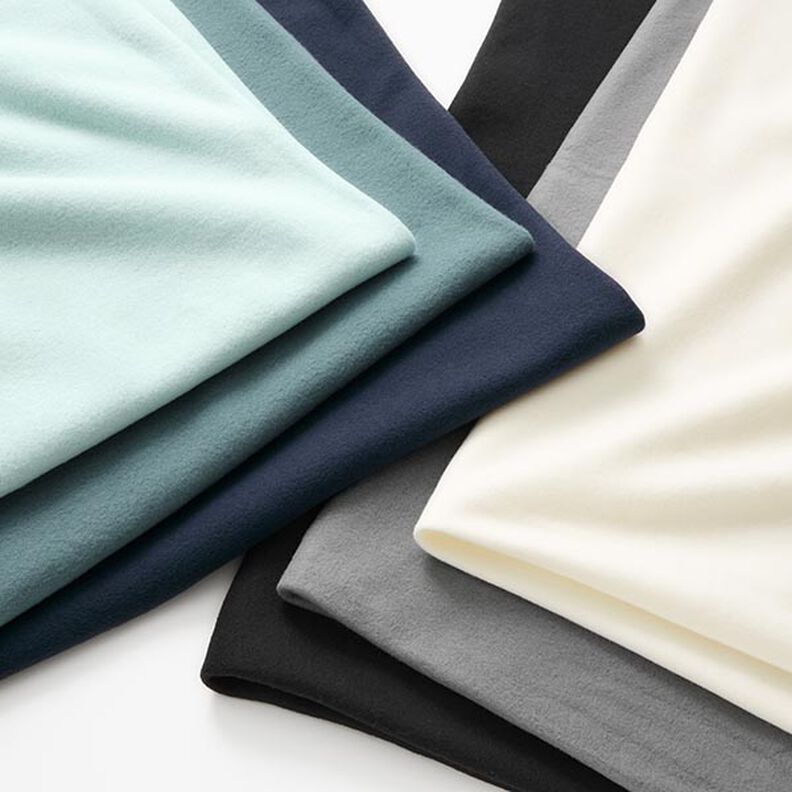 Tecido polar de algodão Liso – preto,  image number 5