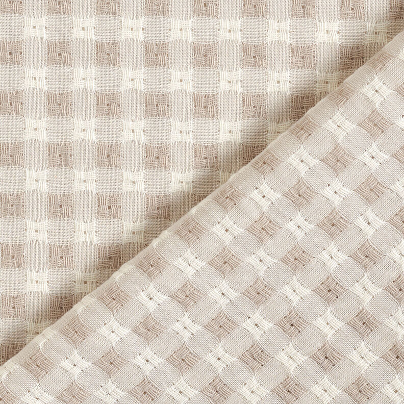 Tecido de algodão Textura xadrez – branco/caju,  image number 5