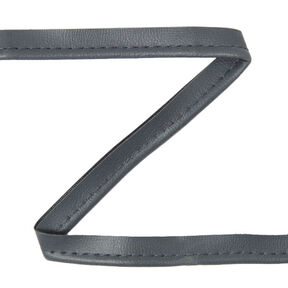 Fita com vivo de pele sintética - cinzento-escuro, 