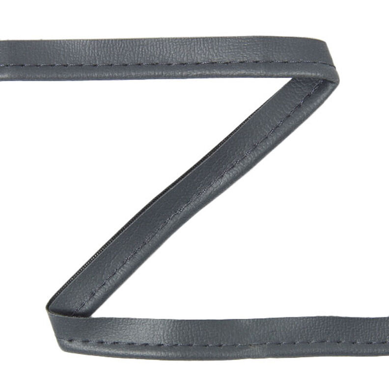 Fita com vivo de pele sintética - cinzento-escuro,  image number 1