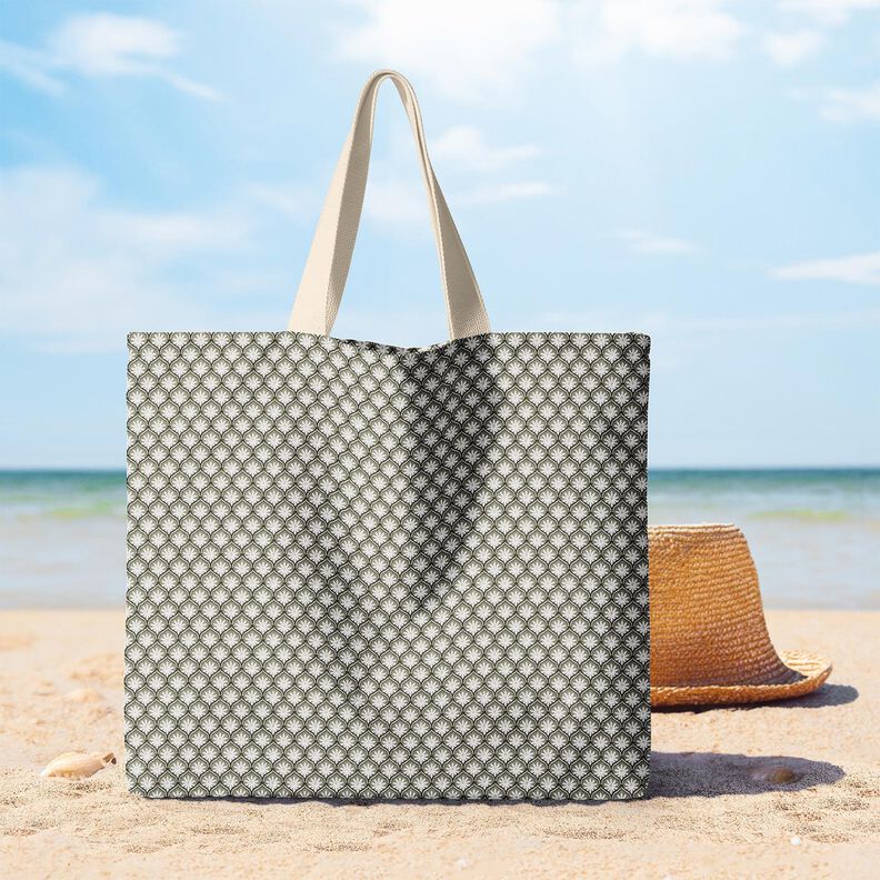 Algodão revestido Azulejos florais – verde amarelado/branco,  image number 7