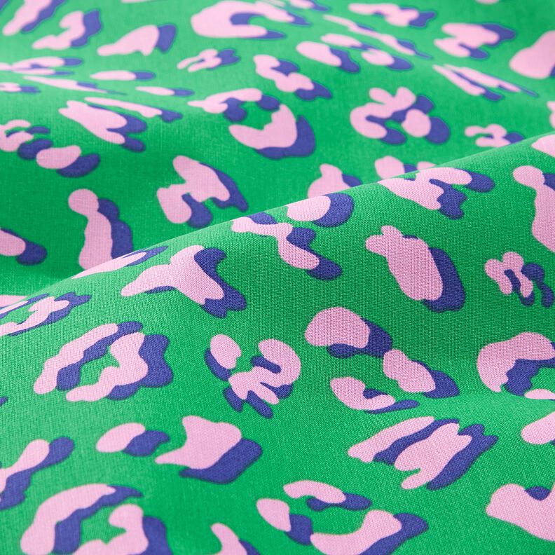 Algodão revestido Leo abstrato | Poppy Fabrics – verde/rosa,  image number 2