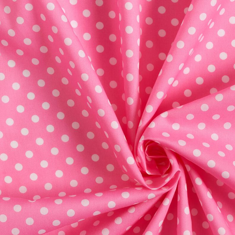 Popelina de algodão Polka Dots – rosa/branco,  image number 3
