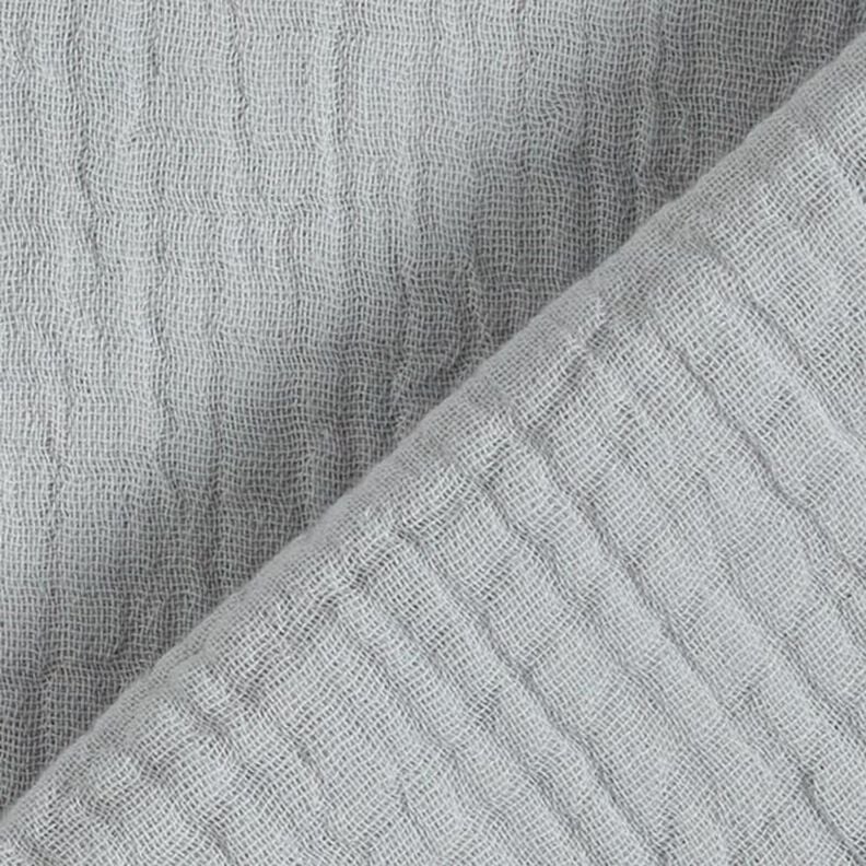 GOTS Musselina de algodão de três camadas – cinzento claro,  image number 5