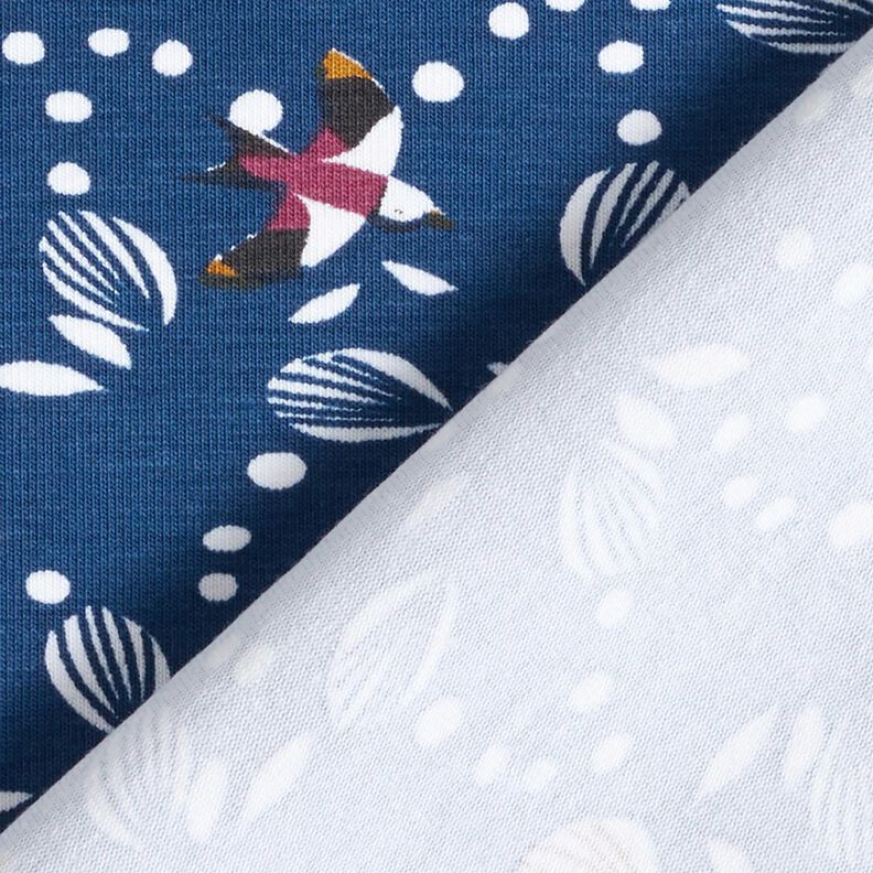 Jersey de algodão Andorinhas a voar sobre o prado – índigo,  image number 4