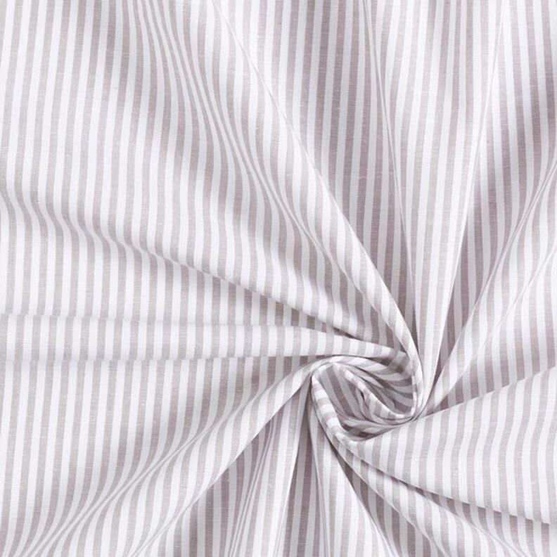 Popelina de algodão Riscas, com fio tingido – cinzento/branco,  image number 5