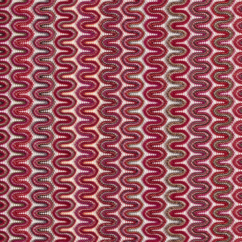 Tecido de renda Padrão ondulado – vermelho escuro,  image number 1