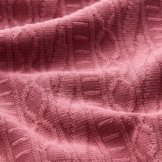 Jacquard Jersey Mistura de algodão Riscas ornamentadas – malva, 