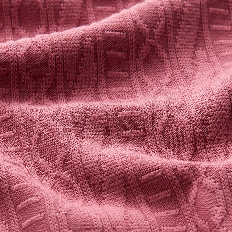 Jacquard Jersey Mistura de algodão Riscas ornamentadas – malva,  image number 2