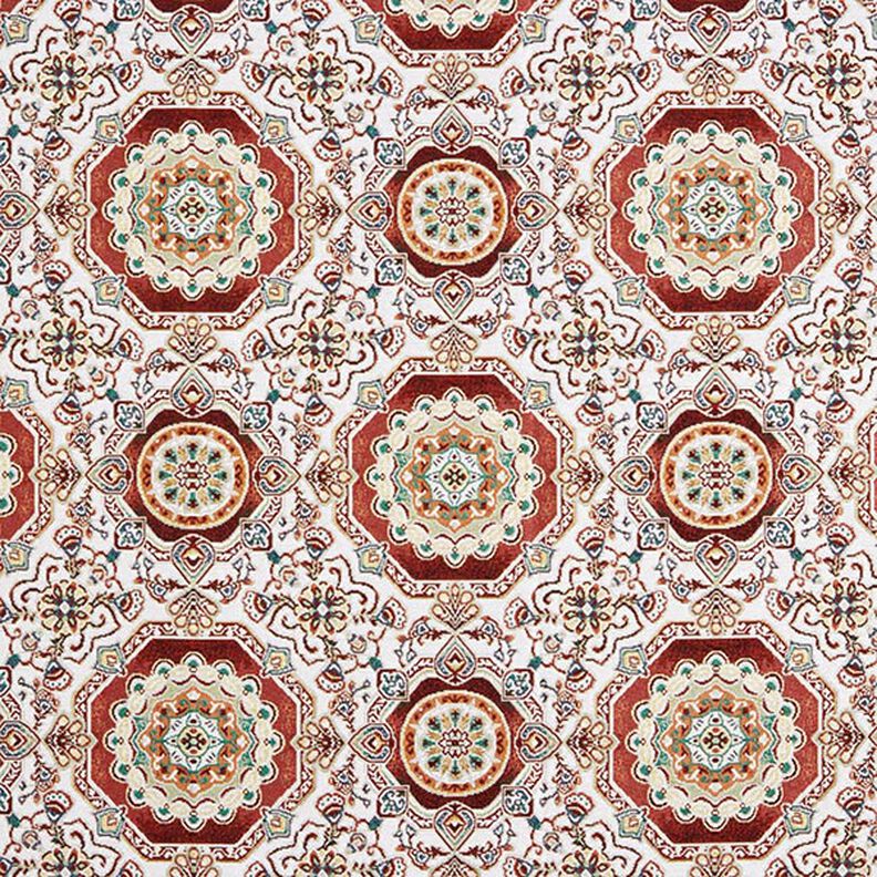 Tecido para decoração Gobelina Mandala oriental – carmin/marfim,  image number 1