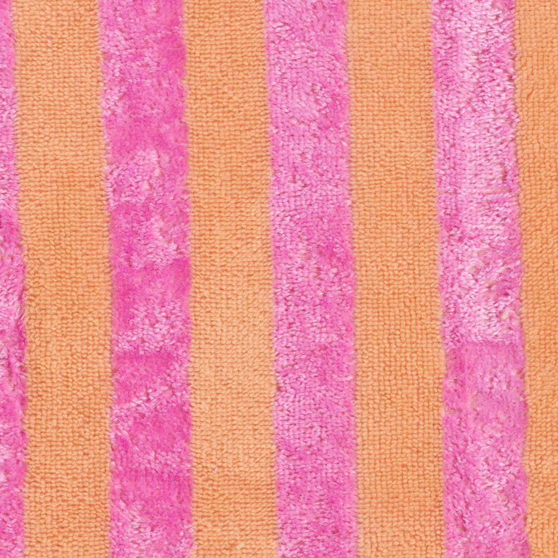 Tecido turco Bambu Riscas grossas &ndash; laranja-claro/pink,  image number 1