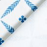 Tecido para decoração Sarja de algodão Losangos elegantes  – branco/azul,  thumbnail number 4