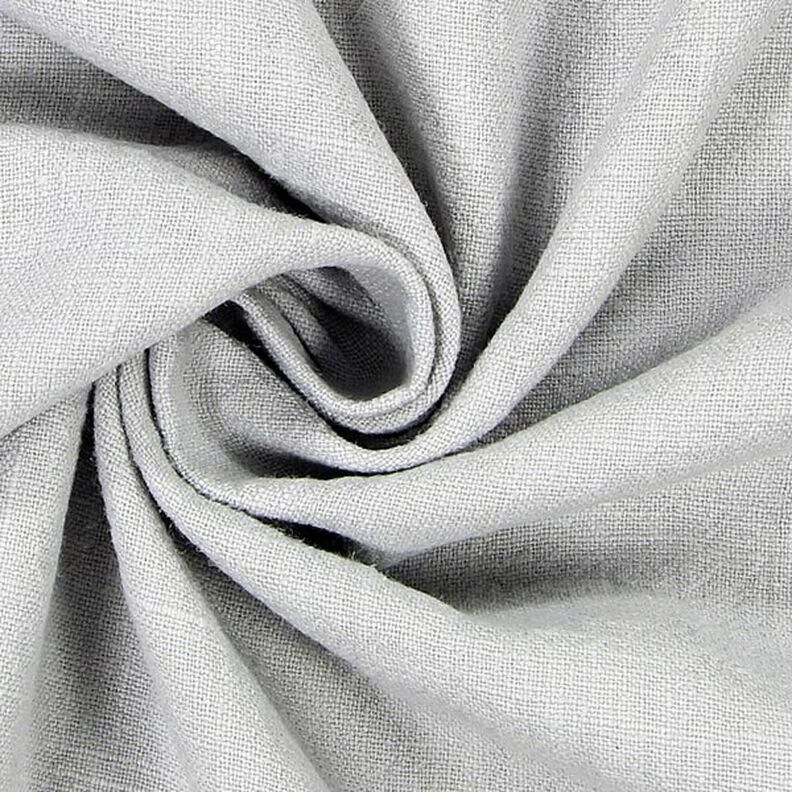 Tecido de mistura de rami lavado a pedra, qualidade pesada – cinzento claro,  image number 2