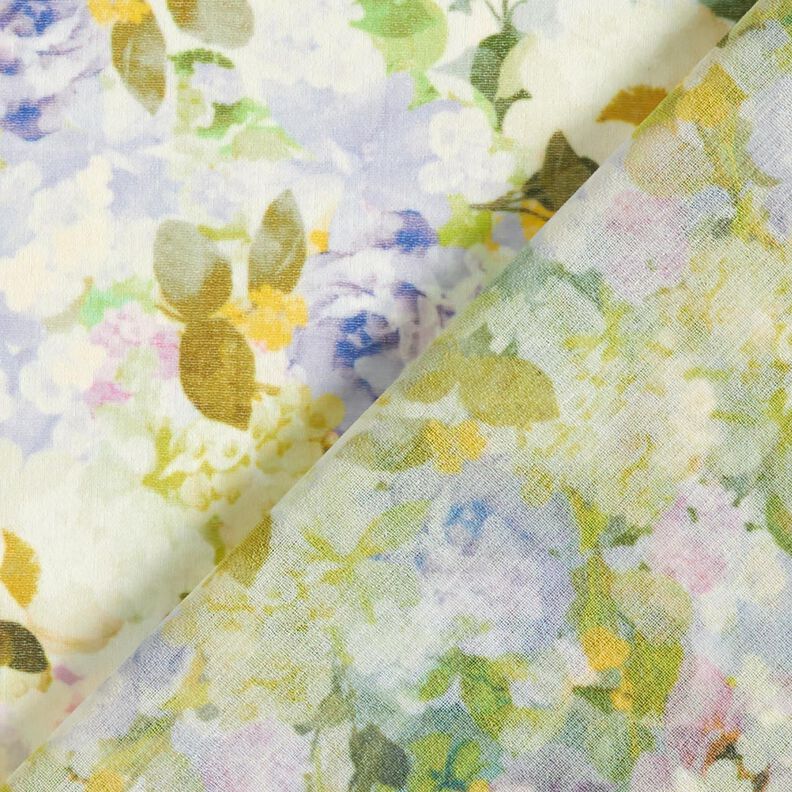Chiffon Mar de flores recicladas – púrpura média/verde lima,  image number 4