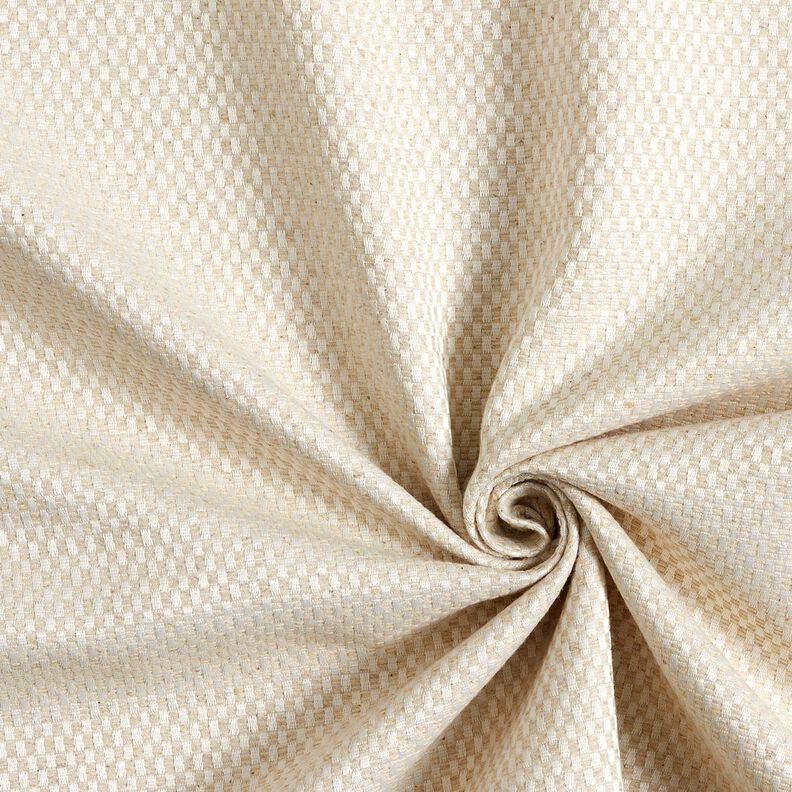 Tecido para decora&ccedil;&atilde;o Jacquard pequeno desenho quadriculado &ndash; natural,  image number 1