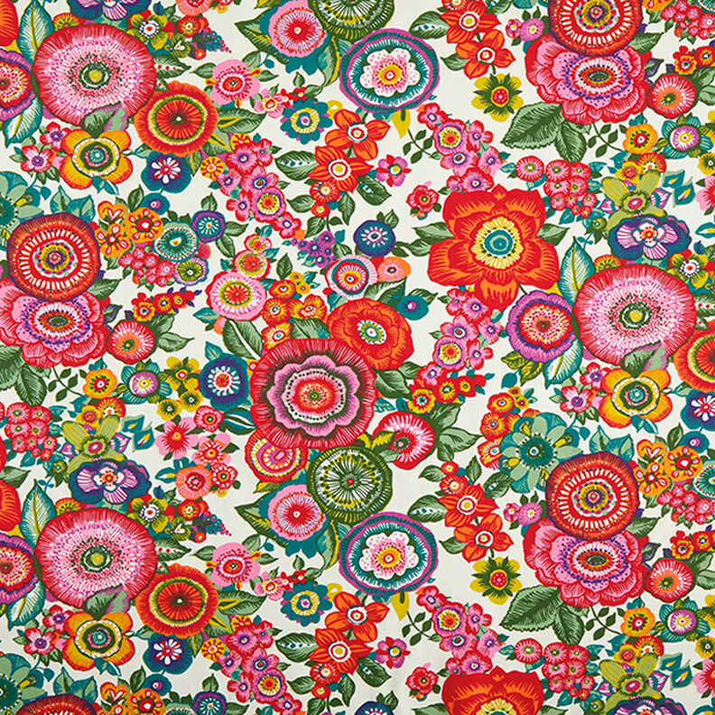 Tecido de algodão Cretone  Floral – vermelho,  image number 1