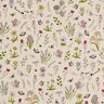 Tecido para decoração Meio linho Panamá Flores de primavera – natural/rosa,  thumbnail number 1
