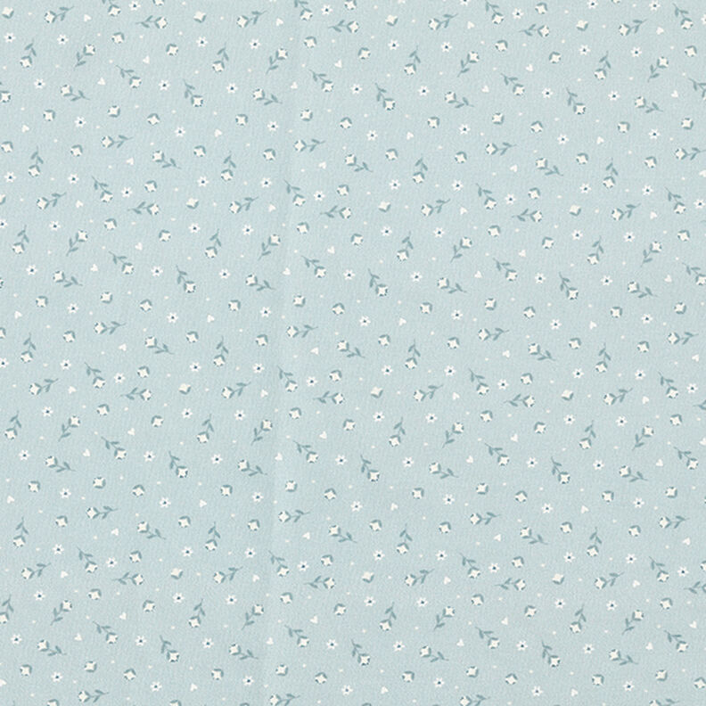 Tecido de algodão Popelina Florzinhas – azul-pomba,  image number 1