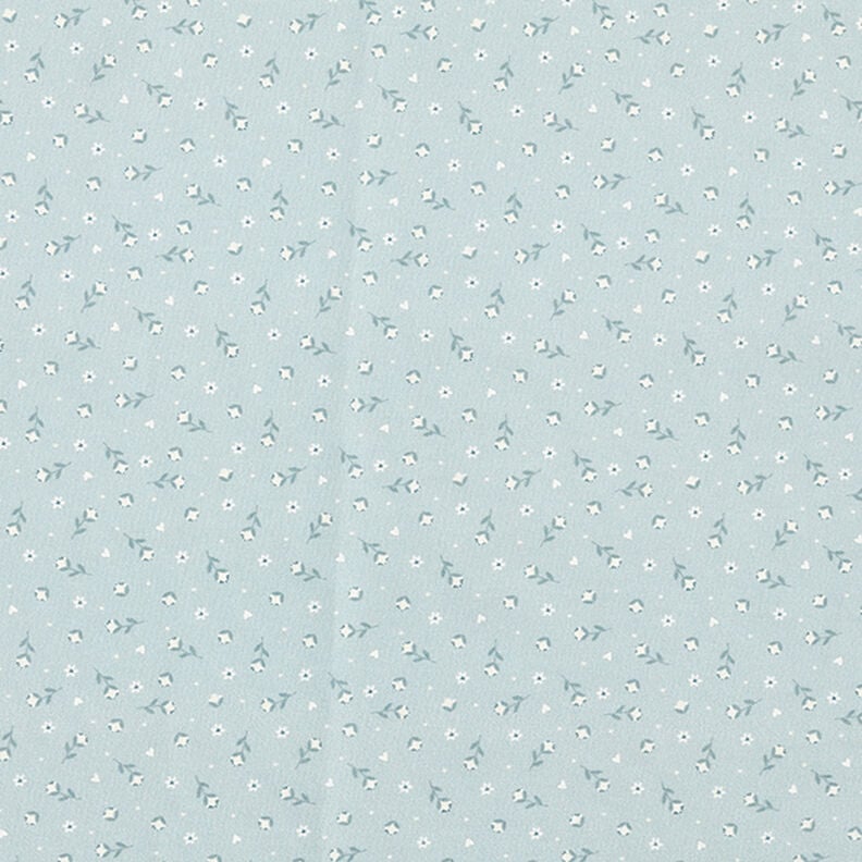 Tecido de algodão Popelina Florzinhas – azul-pomba,  image number 1
