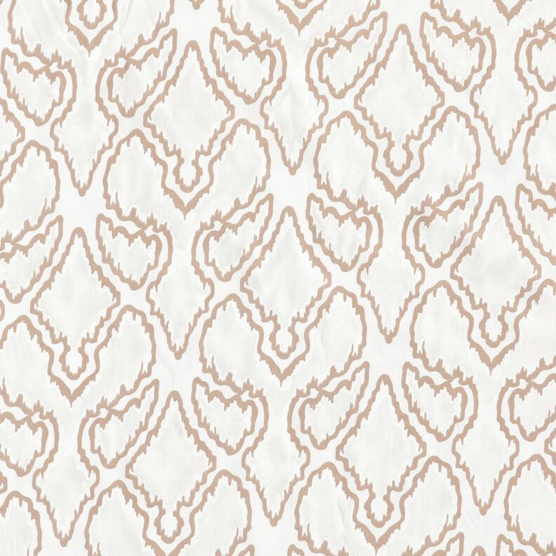 Tecido de algod&atilde;o com linhas serpenteadas &ndash; bege/bege escuro,  image number 1