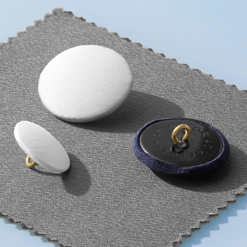 Botão forrado, Cetim Duchesse – branco sujo,  image number 2