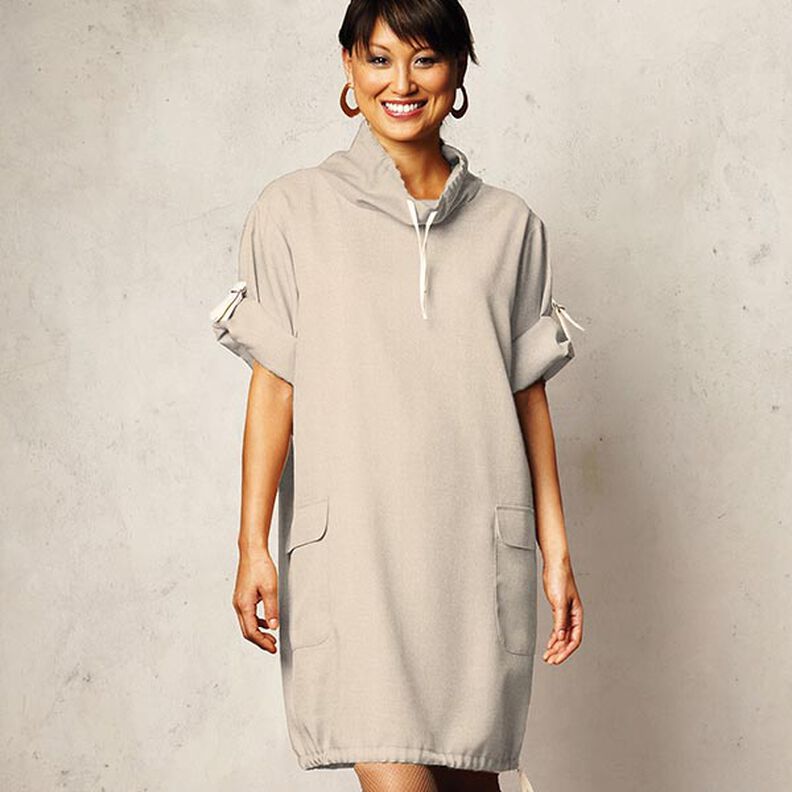 Tecido polar de algodão Liso – amêndoa,  image number 7