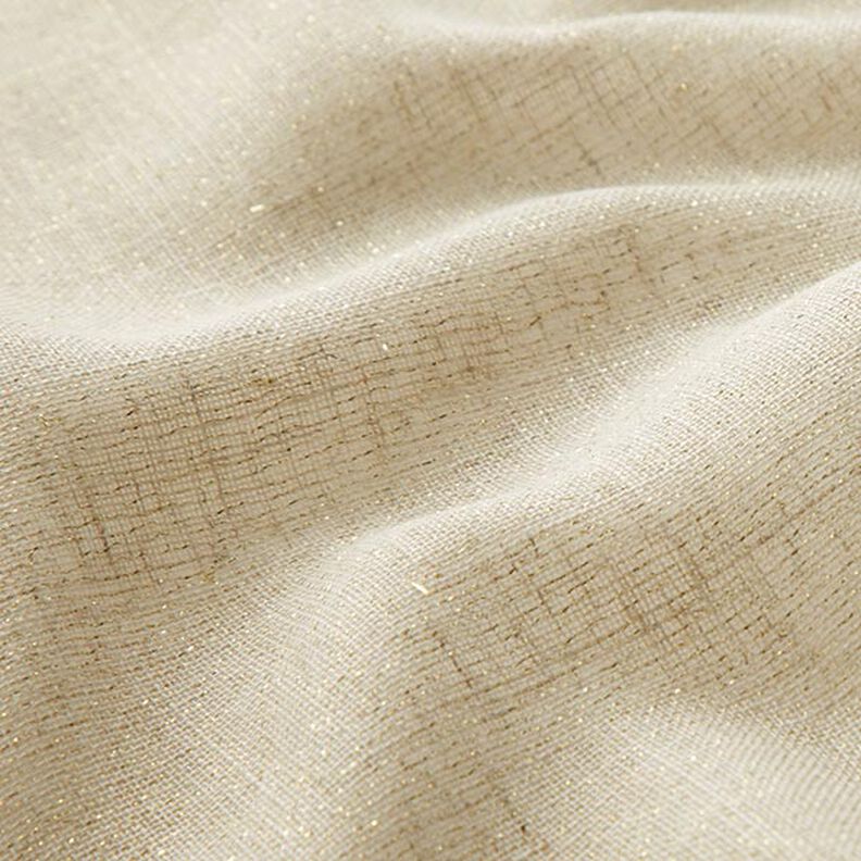 Tecido para decoração Voile Lurex – natural/dourado,  image number 3