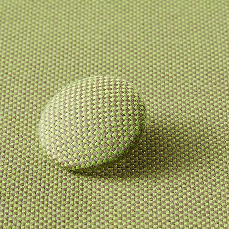 Botão forrado - Tecido para decoração Exteriores Agora Panama - verde-maçã,  image number 2