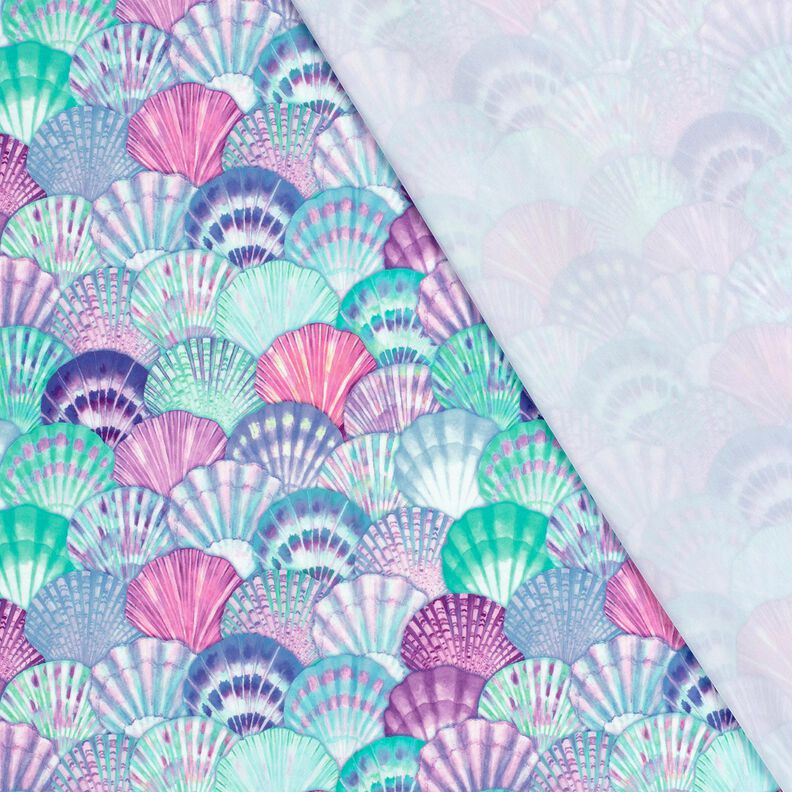 Tecido para fatos de banho UPF50 Conchas – azul marinho/azul violeta,  image number 4