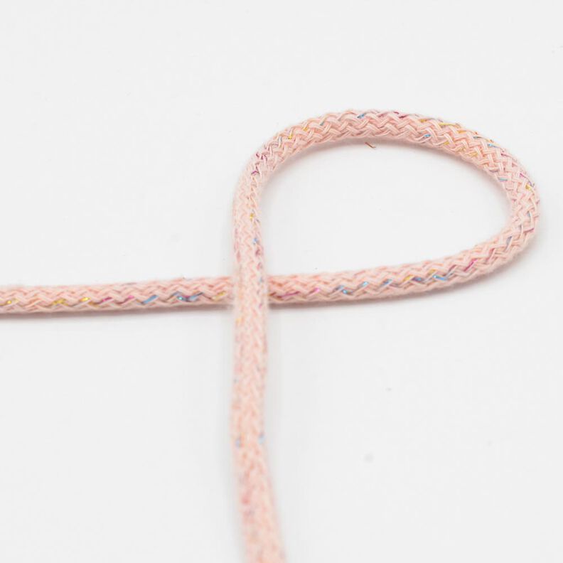 Cordão de algodão Lurex [Ø 5 mm] – rosa-velho claro,  image number 1