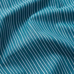 Tecido de algodão Cretone Linhas delicadas – azul/branco, 