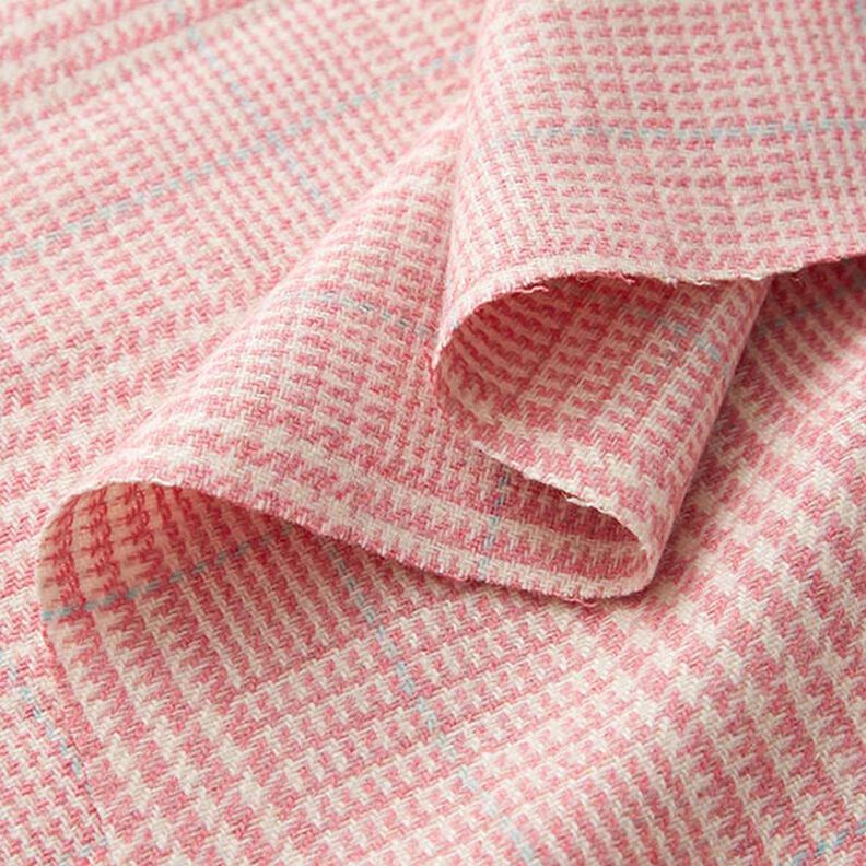 Tecido de lã Príncipe de Gales – rosa,  image number 3