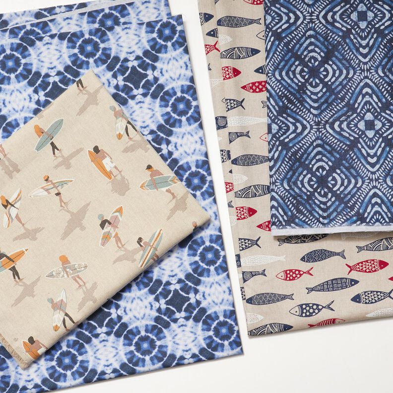 Tecido para decoração Meio linho Panamá Surfista – eucalipto/natural,  image number 6